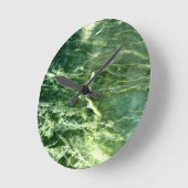 Green Verde Alpi Marble Runde Wanduhr (Winkel)