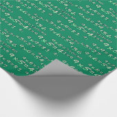 GREEN - VERDE, Tabelle VON 9, 9 - TIMES TABLE - Geschenkpapier (Ecke)