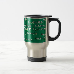 GREEN - VERDE, Tabelle VON 9, 9 - TIMES TABLE - Reisebecher
