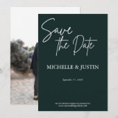 Green Verdigris Save the Date (Vorne/Hinten)