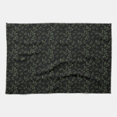 Green verlass Muster Monogram Küchentücher (Horizontal)