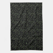 Green verlass Muster Monogram Küchentücher (Vertikal)