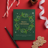 Green Verlass Snowflake Frohe Weihnachten Einladung