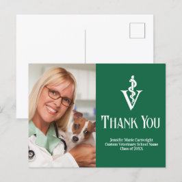 Green Veterinarian Foto Custom Vielen Dank Postkarte