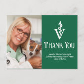 Green Veterinarian Foto Custom Vielen Dank Postkarte (Vorderseite)