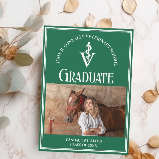 Green Veterinary School Foto Custom Abschluss Ankündigung