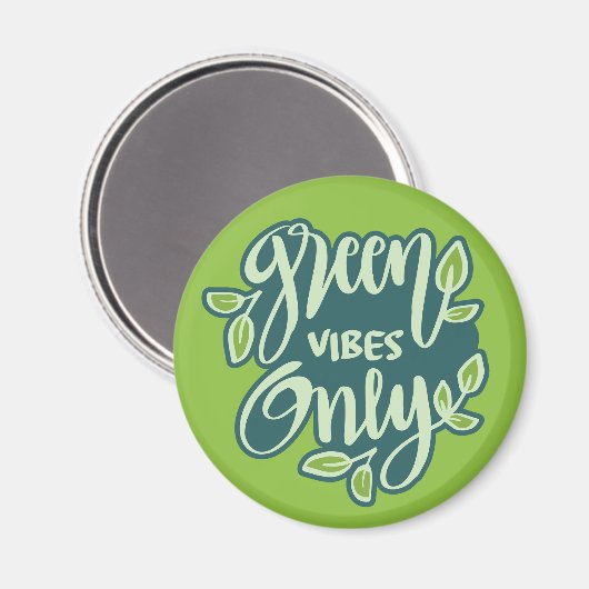 Green Vibes Magnet (Vorderseite/Rückseite)