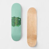 Green Vibes Only St. Patrick's Day Skateboard (Vorderseite)
