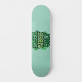 Green Vibes Only St. Patrick's Day Skateboard (Vorderseite)