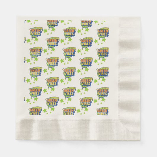 Green Vibes, World Environment Day, Rett THE Earth Serviette (Vorderseite)