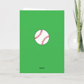 Green Vielen Dank, dass du Baseball-Ball-Fotokarte Dankeskarte (Rückseite)
