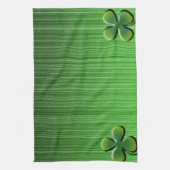 Green Vierblättriges Kleeblatt Geschirrtuch (Vertikal)