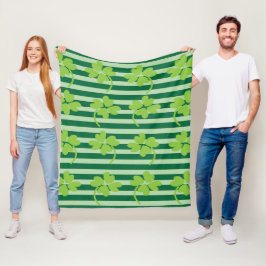 Green Vierblättriges Kleeblatt Kleeblatt St Patric Fleecedecke