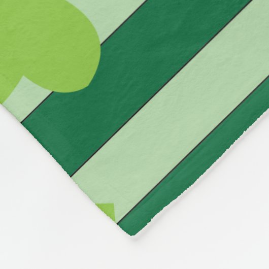 Green Vierblättriges Kleeblatt Kleeblatt St Patric Fleecedecke (Ecke)