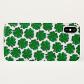 Green Vierblättriges Kleeblatt Pattern Case-Mate iPhone Hülle (Rückseite (Horizontal))