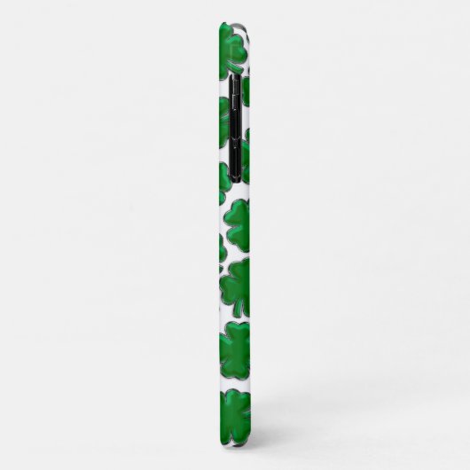 Green Vierblättriges Kleeblatt Pattern Case-Mate iPhone Hülle (Hinten/Links)