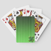 Green Vierblättriges Kleeblatt Spielkarten (Rückseite)