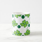 Green Vierblättriges Kleeblatt St Patricks Day Kaffeetasse (Mittel)