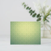 Green Viktorianisch Damask Postkarte (Stehend Vorderseite)