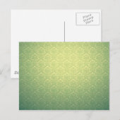 Green Viktorianisch Damask Postkarte (Vorne/Hinten)
