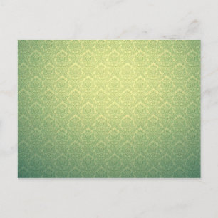 Green Viktorianisch Damask Postkarte