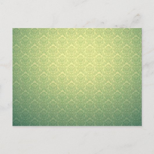 Green Viktorianisch Damask Postkarte (Vorderseite)