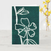 "Green Vinca" Blumengrüße Karte (Gelbe Blume)