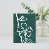 "Green Vinca" florale Postkarte (Stehend Vorderseite)