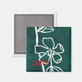 "Green Vinca" Geschirrspüler Status Magnet (Vorderseite/Rückseite)