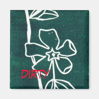 "Green Vinca" Geschirrspüler Status Magnet