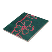 "Green Vinca Red" Kitchen Garden Keramik Tile Fliese (Seite)
