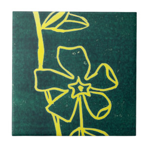 "Green Vinca Yellow" Küche Garten Keramik Tile Fliese