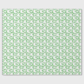 Green vines on white geschenkpapier (Flach)