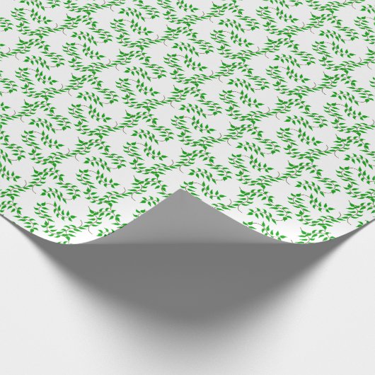 Green vines on white geschenkpapier (Ecke)
