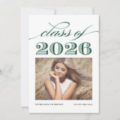 Green Vintag Class 2025 Foto Abschluss Ankündigung (Vorderseite)