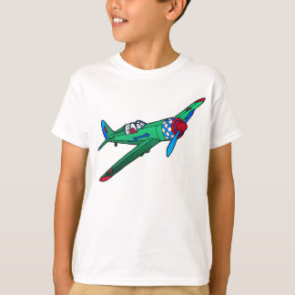 Green Vintag Flugzeug Kid's T - Shirt