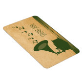 Green Vintag Gramophon Premium Magnet (Rechte Seite)