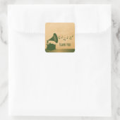 Green Vintag Gramophone Danke Stickers (Tasche)