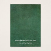 Green Vintag Grunge Necklace Display Card (Rückseite)