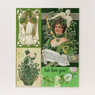 Green Vintag Jigsaw Puzzle