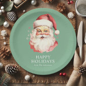 Green Vintag Retro Weihnachten Weihnachten Pappteller