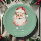 Green Vintag Retro Weihnachten Weihnachten Pappteller