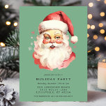Green Vintag Retro Weihnachtsfeiertag Party Einladung<br><div class="desc">Laden Sie Ihre Gäste zu einem festlichen Feiertag mit dieser grünen Vintagen Retro Santa Claus Weihnachtsfeier Party Einladung. Dieses klassische Design besticht durch seine Vintage Retro-Aquarellfarbe Santa und strahlt Charme und Eleganz aus. Ideal für eine Ansammlung im Urlaub, die Einladung erlaubt es Ihnen, sich mit Ihren Event-Details, schaffen eine personalisierte...</div>