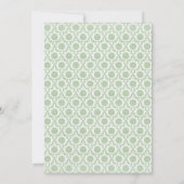 Green Vintag Shabby Bridal Tee Party Einladung (Rückseite)