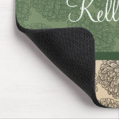 Green Vintag Zinnia Mousepad (Ecke)