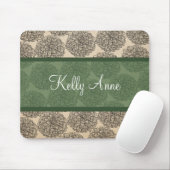 Green Vintag Zinnia Mousepad (Mit Mouse)