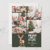 Green Vintage Christmas 6 Foto Feiertagskarte (Vorderseite)