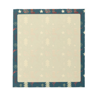 Green Vintage Christmas Notizblock