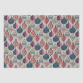 Green Vintage Weihnachtsschmuck Muster Seidenpapier (Vorderseite)