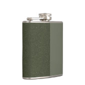 Green Vinyl-Wrapped Flask mit zwei Tonen Moos - Cu Flachmann (Rechts)